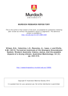 Terrestrial mammals of the Gnangara Groundwater System, Western Australia: history, status, and the possible impacts of a drying climate