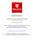 Forum: Reflections on qualitative research writings: Warrants, perspectives, structure and theory?