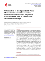 Optimization of headspace solid-phase microextraction conditions for the identification of volatiles compounds from the whole fruit of lemon, lime, mandarin and orange