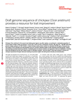 Draft genome sequence of chickpea (Cicer arietinum) provides a resource for trait improvement
