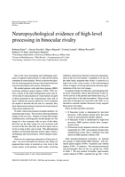 Neuropsychological evidence of high-level processing in binocular rivalry