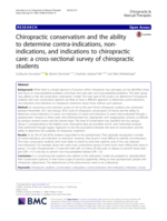 Chiropractic conservatism and the ability to determine contra-indications, non-indications, and indications to chiropractic care: a cross-sectional survey of chiropractic students