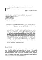 Self-regulated strategies for school writing tasks: A cross-cultural report