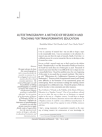 Autoethnography: A Method of Research and Teaching for Transformative Education