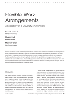 Flexible work arrangements: Accessibility in a university environment