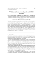 Withdrawal from a two-layer inviscid fluid in a duct