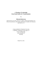 A theology of leadership: From social justice for transformation