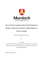 Life cycle water footprint analysis for the production of bioslurry fuels from fast pyrolysis of mallee biomass in Western Australia