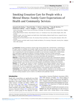 Smoking cessation care for people with a mental illness: Family carer expectations of health and community services