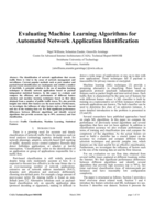 Evaluating machine learning algorithms for automated network application identification