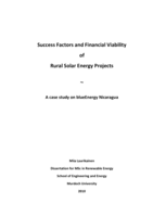 Success factors and financial viability of rural solar energy projects: a case study on blueEnergy Nicaragua