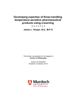 Developing expertise of those handling temperature-sensitive pharmaceutical products using e-learning