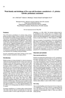 Wood density and shrinkage of five-year-old Eucalyptus camaldulensis × E. globulus hybrids: Preliminary assessment