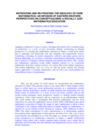 Defrosting and re-frosting the ideology of pure mathematics: An infusion of eastern-western perspectives on conceptualising a socially just mathematics education