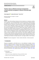 Teachers’ views on effective classroom management: A mixed-methods investigation in Western Australian high schools