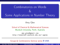 Combinatorics on words and some applications to problems in number theory