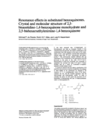 Resonance effects in substituted benzoquinones: crystal and molecular structure of 2,5-bisazetidino-1,4-benzoquinone monohydrate and 2,5-bishexamethylenimino-1,4-benzoquinone
