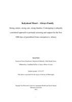 Kalyakool Moort - Always Family: Strong culture, strong care, strong families: Codesigning a culturally considered approach to perinatal screening and support for the first 1000 days of parenthood from conception to infancy