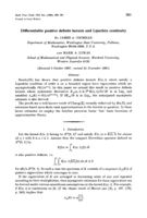 Differentiable positive definite kernels and Lipschitz continuity