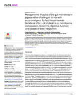 Metagenomic analysis of the gut microbiota in piglets either challenged or not with enterotoxigenic Escherichia coli reveals beneficial effects of probiotics on microbiome composition, resistome, digestive function and oxidative stress responses