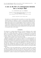 A note on the flow of a homogeneous intrusion into a two-layer fluid