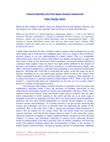 FORUM: Alternative perspectives cultural hybridity and third space science classrooms