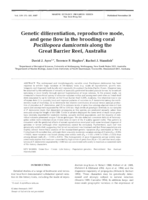 Genetic differentiation, reproductive mode, and gene flow in the brooding coral Pocillopora damicornis along the Great Barrier Reef, Australia