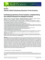 Evolutionary dynamics of tree invasions: complementing the unified framework for biological invasions