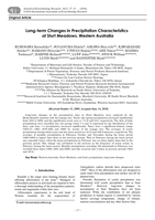 Long-term changes in precipitation characteristics at Sturt Meadows, Western Australia