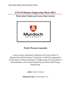 Photovoltaic module and system fault analysis