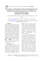 Perception and ranking of internet banking service quality from banker perspective in public and private banks in Egypt