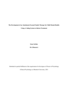 The development of an attachment-focused family therapy for child mental health: Using a coding system to inform treatment