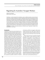 Regulating for Australia's youngest workers