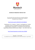 Secondary control in microgrids for dynamic power sharing and voltage/frequency adjustment