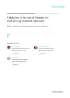 Validation of the use of firearms for euthanising stranded cetaceans