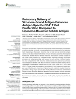 Pulmonary delivery of virosome-bound antigen enhances antigen-specific CD4+ T cell proliferation compared to liposome-bound or soluble antigen