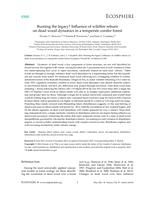 Burning the legacy?  on dead wood dynamics in a temperate conifer forest