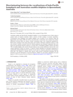Discriminating between the vocalizations of Indo-Pacific humpback and Australian snubfin dolphins in Queensland, Australia