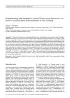Experimenting with methods to control Tradescantia fluminensis, an invasive weed of native forest remnants in New Zealand