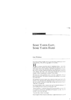Some yards easy, some yards hard: extended book review