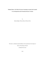 Thinking matters: The profile of executive functioning associated with cannabis use in schizophrenia and its functional outcome correlates