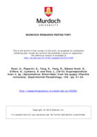 Cryptosporidium huwi n. sp. (Apicomplexa: Eimeriidae) from the guppy (Poecilia reticulata)