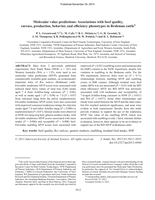 Molecular value predictions: Associations with beef quality, carcass, production, behavior, and efficiency phenotypes in Brahman cattle