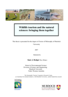 Wildlife tourism and the natural sciences: bringing them together