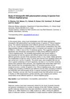 Study of interspecific SSR polymorphism among 14 species from Triticum-Aegilops group