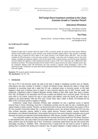 Did Foreign Direct Investment contribute to the Libyan Economic Growth in Transition Period?