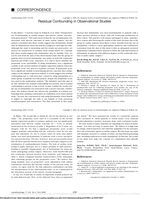 Residual confounding in observational studies