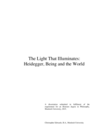 The light that illuminates: Heidegger, Being and the world