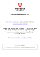 Fire behaviour in south-western Australian shrublands: Evaluating the influence of fuel age and fire weather