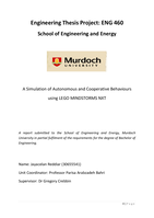 A simulation of autonomous and cooperative behaviours using LEGO MINDSTORMS NXT